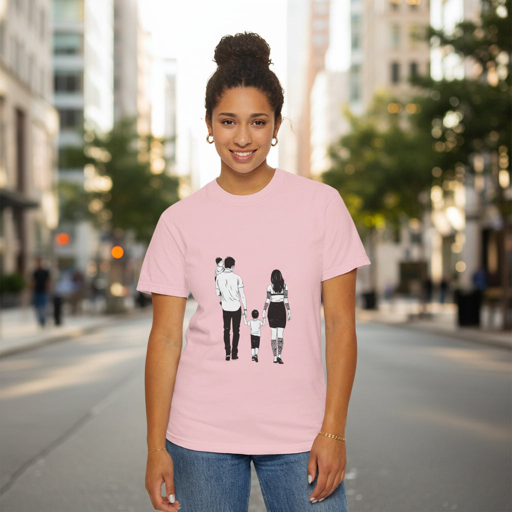 Family Silhouette T-Shirt — Matching Parents & Child Graphic Tee