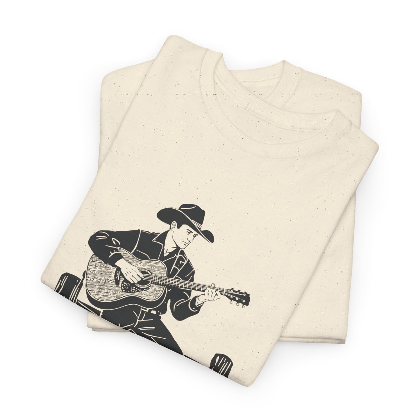 Guitar Cowboy T-Shirt — 'Let the Music Lead You' Country Western Tee