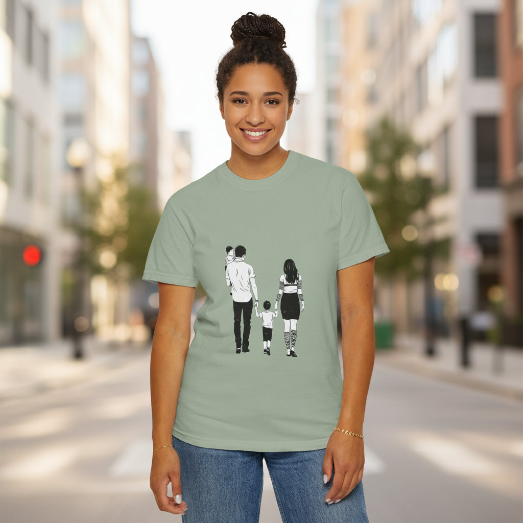 Family Silhouette T-Shirt — Matching Parents & Child Graphic Tee