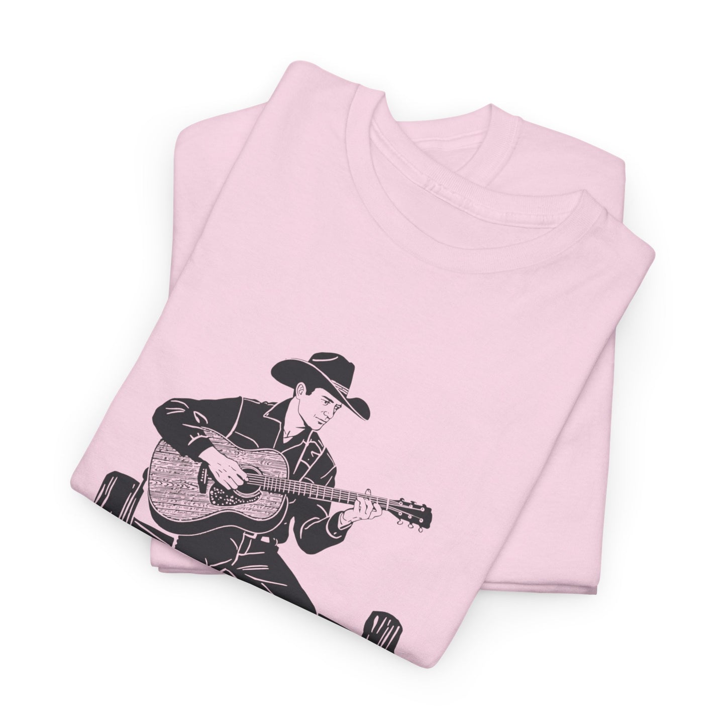 Guitar Cowboy T-Shirt — 'Let the Music Lead You' Country Western Tee