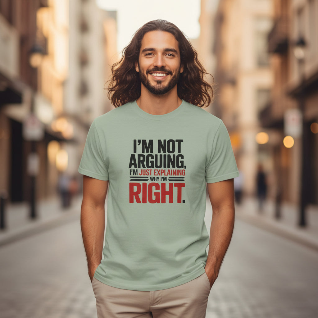 I'm Not Arguing T-Shirt — Funny "I'm Just Explaining Why I'm Right" Graphic Tee