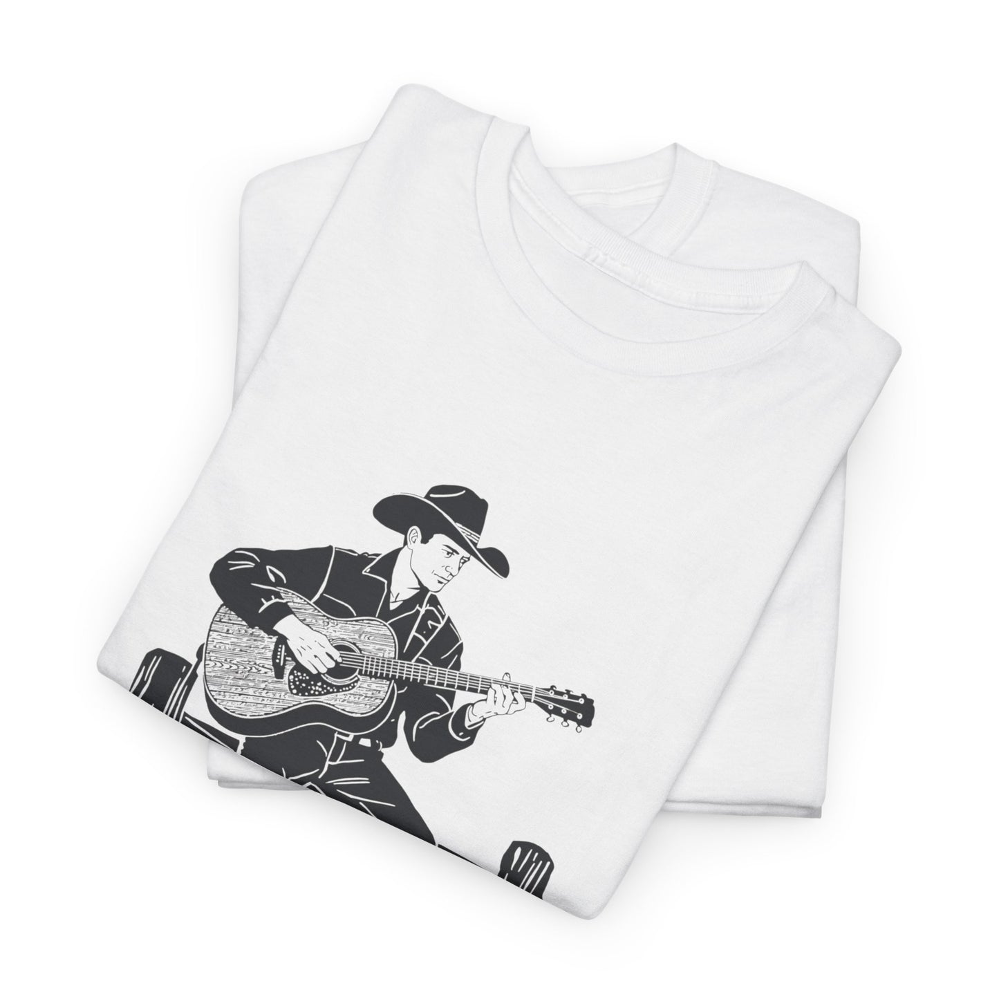 Guitar Cowboy T-Shirt — 'Let the Music Lead You' Country Western Tee