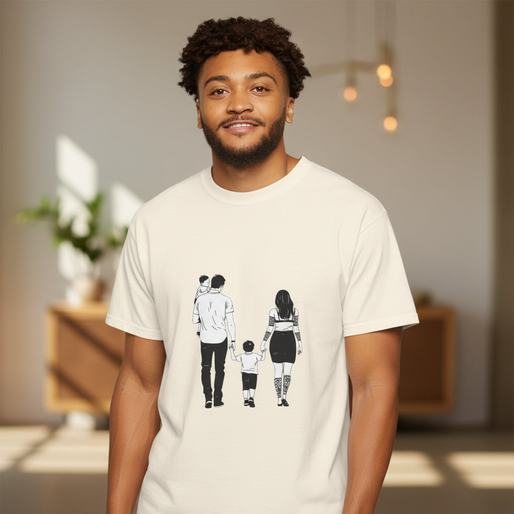 Family Silhouette T-Shirt — Matching Parents & Child Graphic Tee