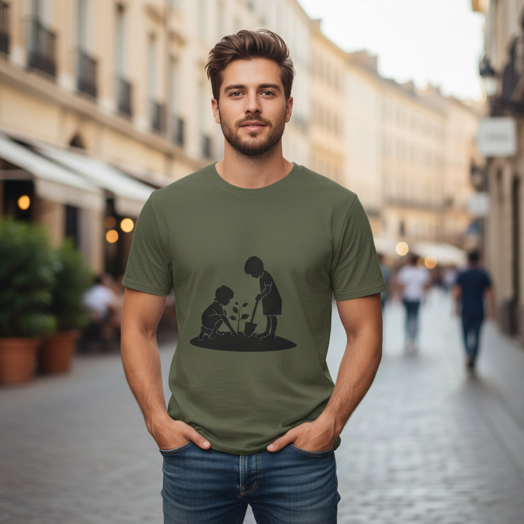 Planting Seeds T-Shirt — Kids Gardening Silhouette Tee