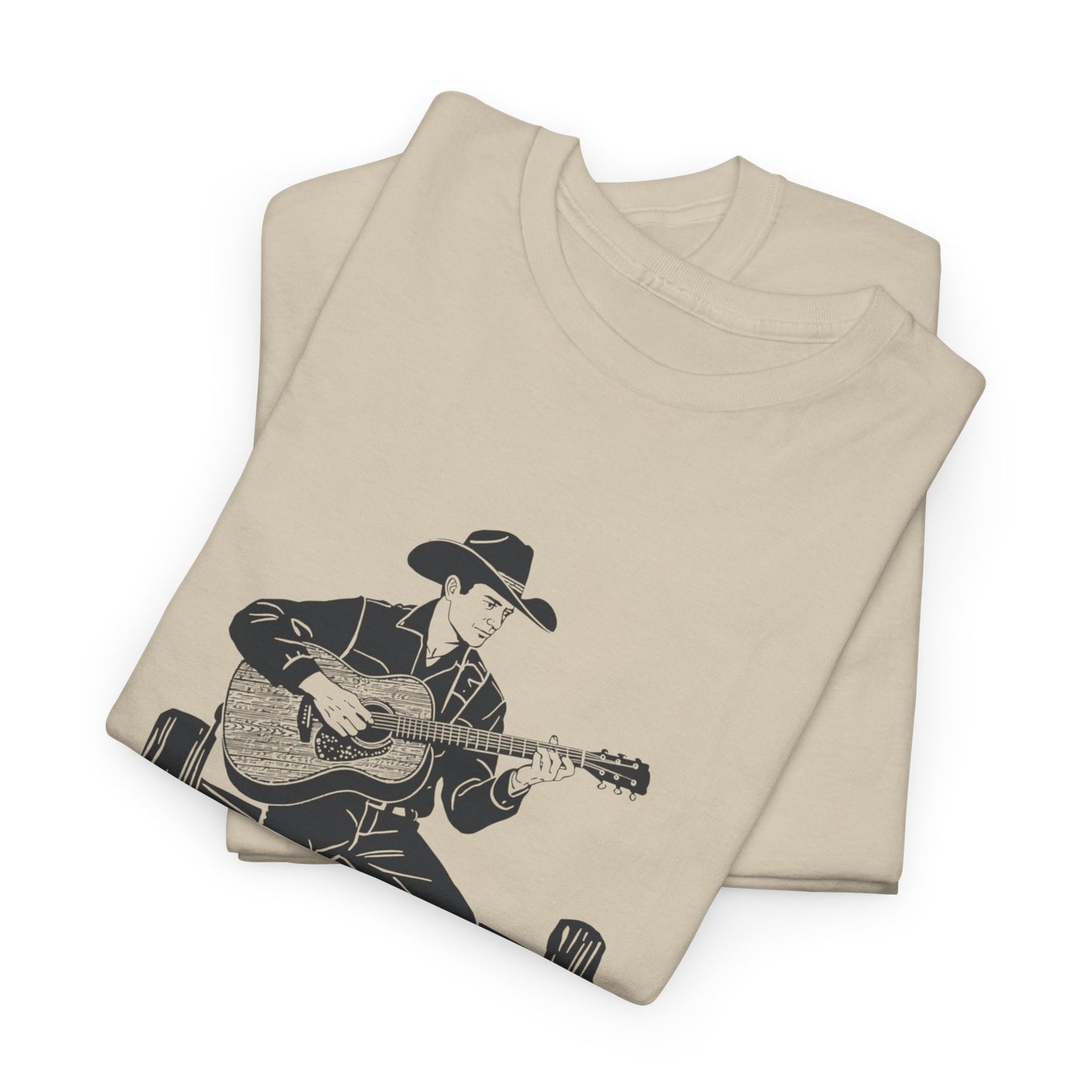 Guitar Cowboy T-Shirt — 'Let the Music Lead You' Country Western Tee