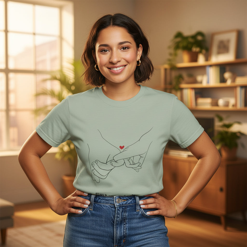 Personalized Pinky Promise T-Shirt — Custom Names Couple Tee