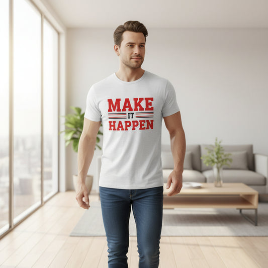 Make It Happen T-Shirt — Motivational Graphic Tee