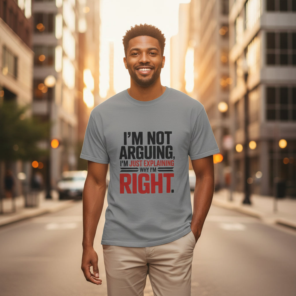 I'm Not Arguing T-Shirt — Funny "I'm Just Explaining Why I'm Right" Graphic Tee