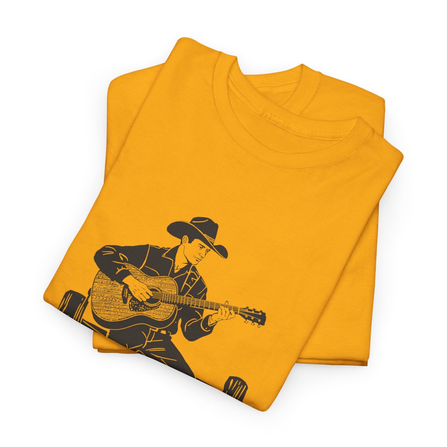 Guitar Cowboy T-Shirt — 'Let the Music Lead You' Country Western Tee