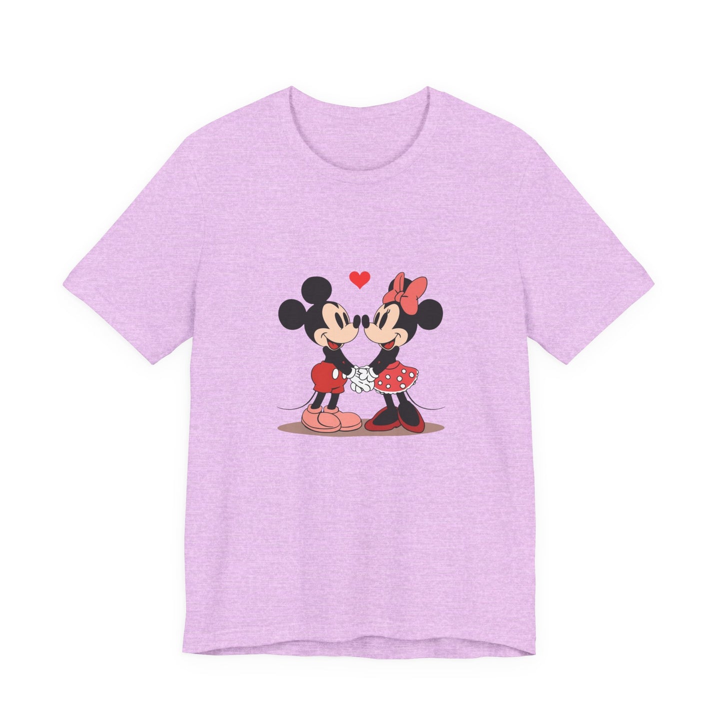 Mickey & Minnie Cute Kiss Tee – Retro Disney Couple Shirt