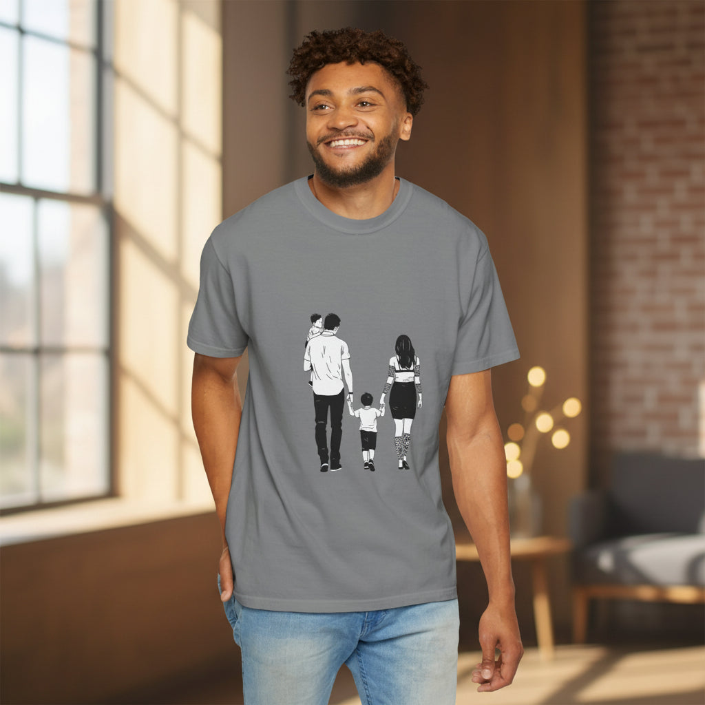 Family Silhouette T-Shirt — Matching Parents & Child Graphic Tee