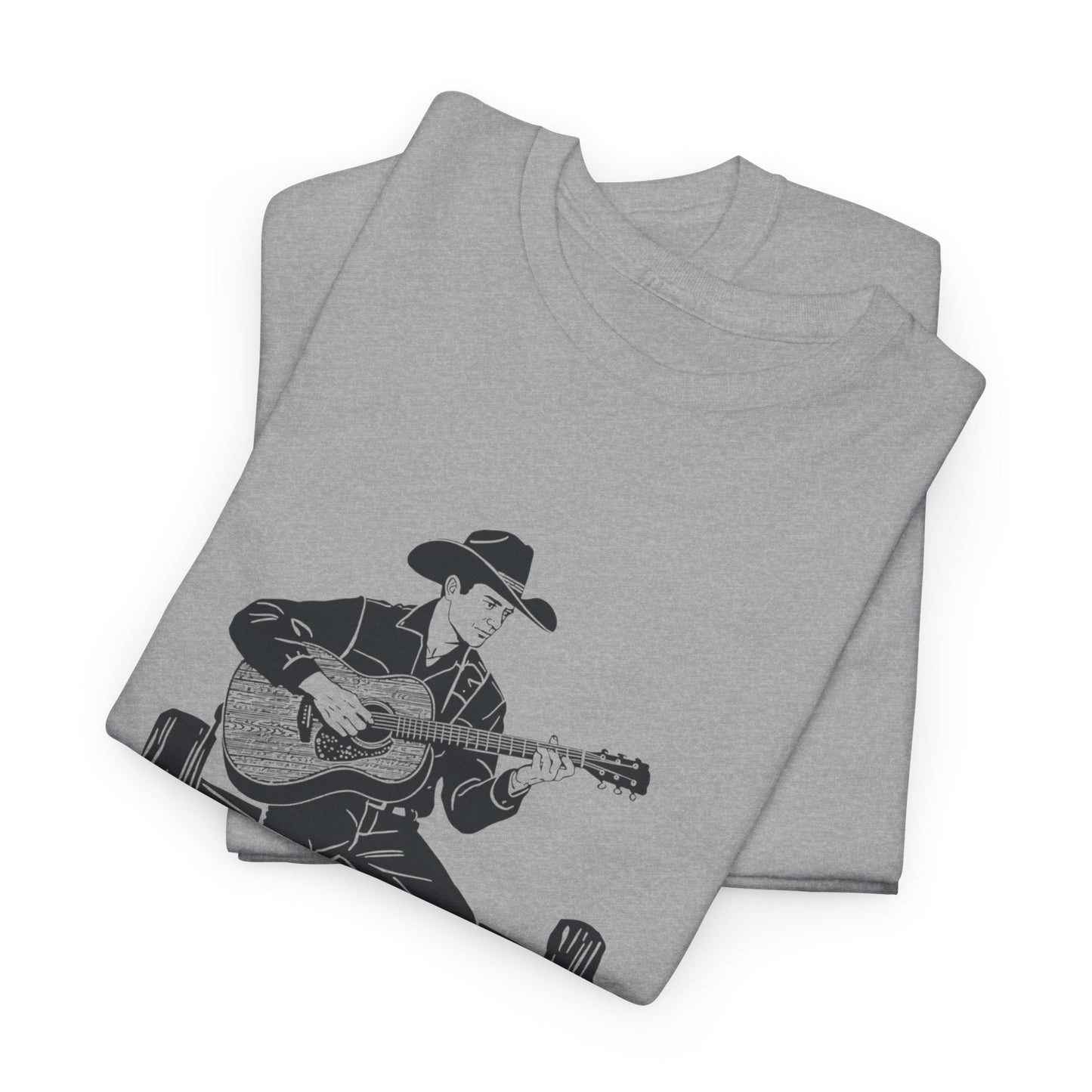 Guitar Cowboy T-Shirt — 'Let the Music Lead You' Country Western Tee