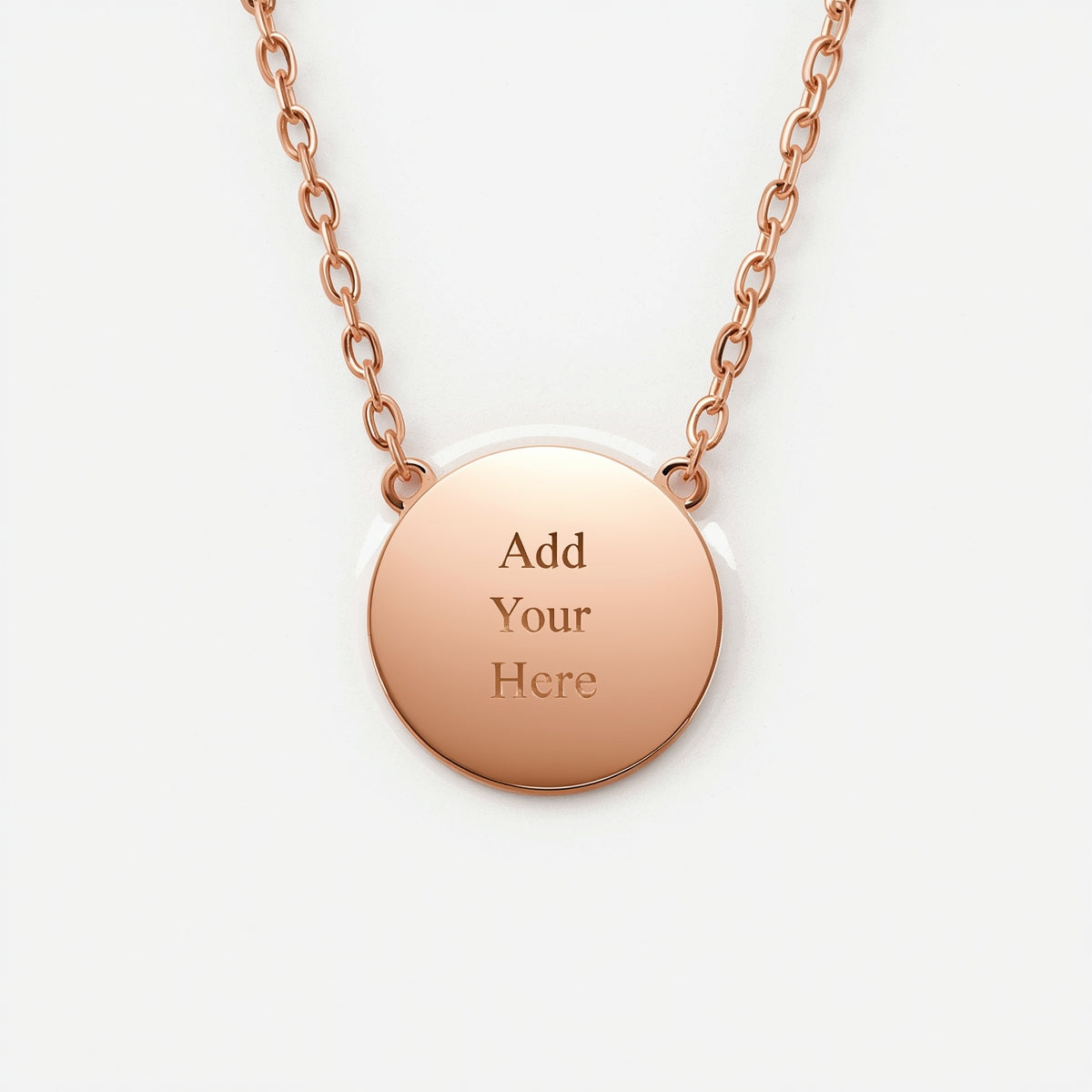 Engraved Circle Necklace — Personalized Name Pendant