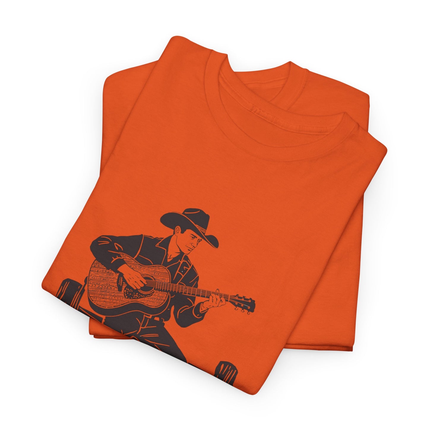 Guitar Cowboy T-Shirt — 'Let the Music Lead You' Country Western Tee
