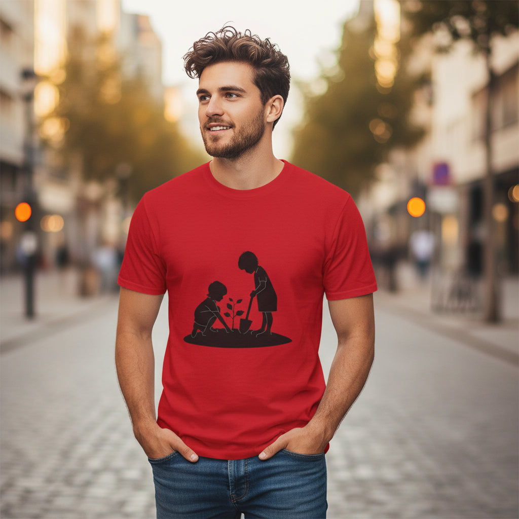 Planting Seeds T-Shirt — Kids Gardening Silhouette Tee