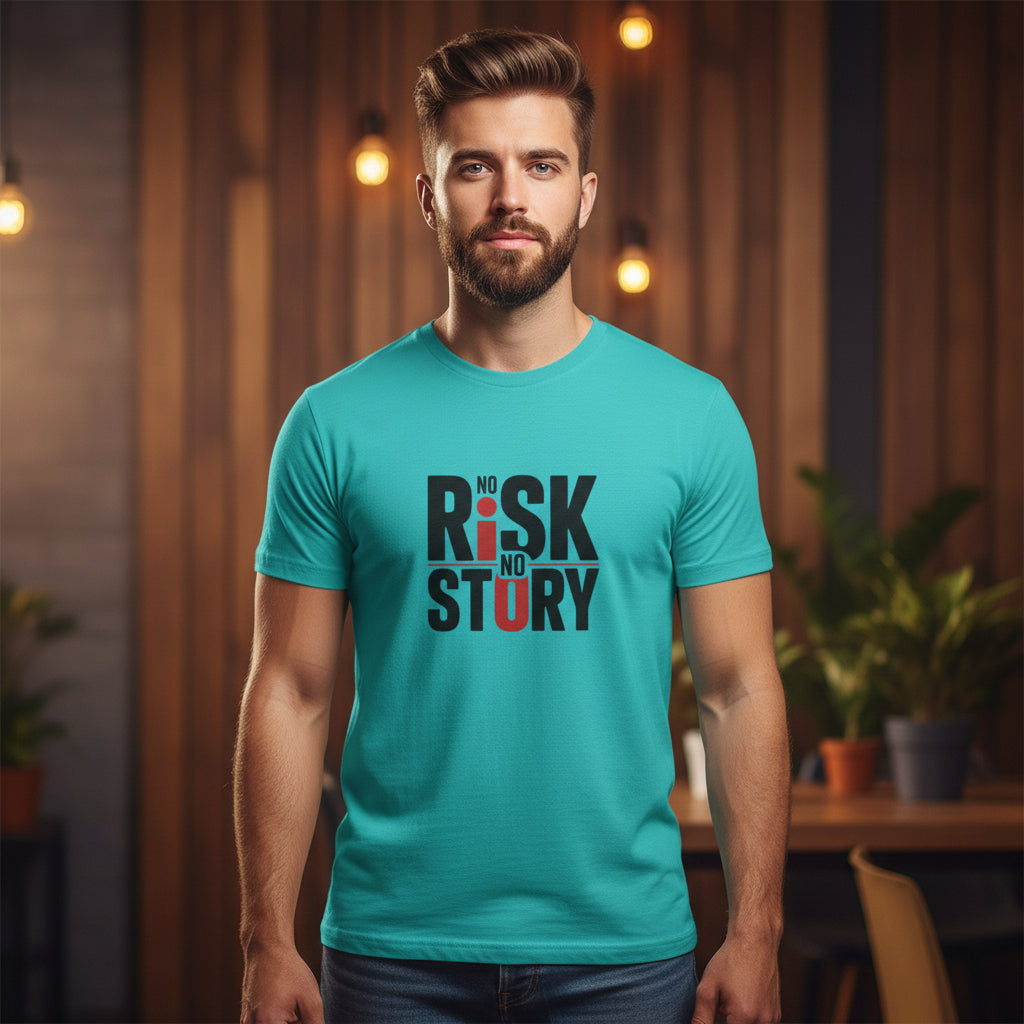 No Risk No Story T-Shirt — Inspirational Adventure Quote Tee