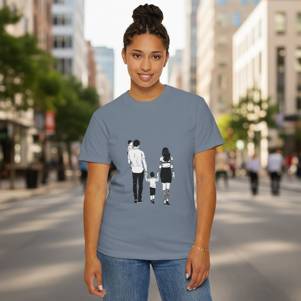 Family Silhouette T-Shirt — Matching Parents & Child Graphic Tee