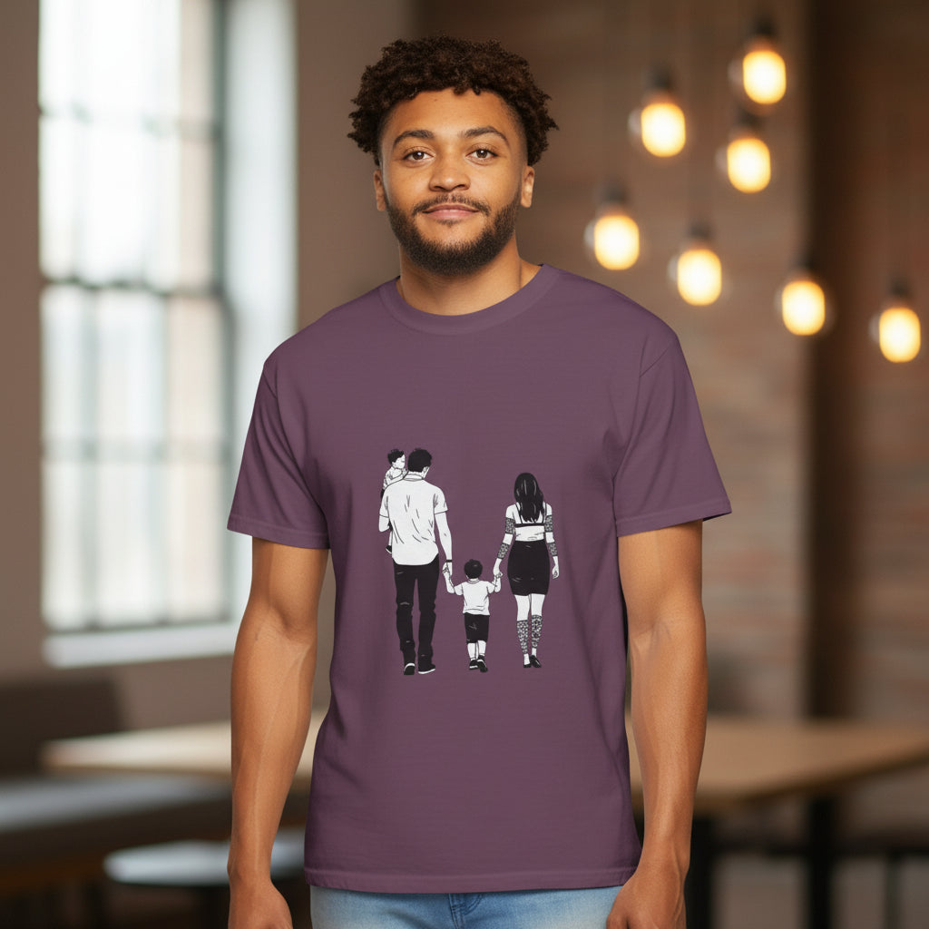 Family Silhouette T-Shirt — Matching Parents & Child Graphic Tee