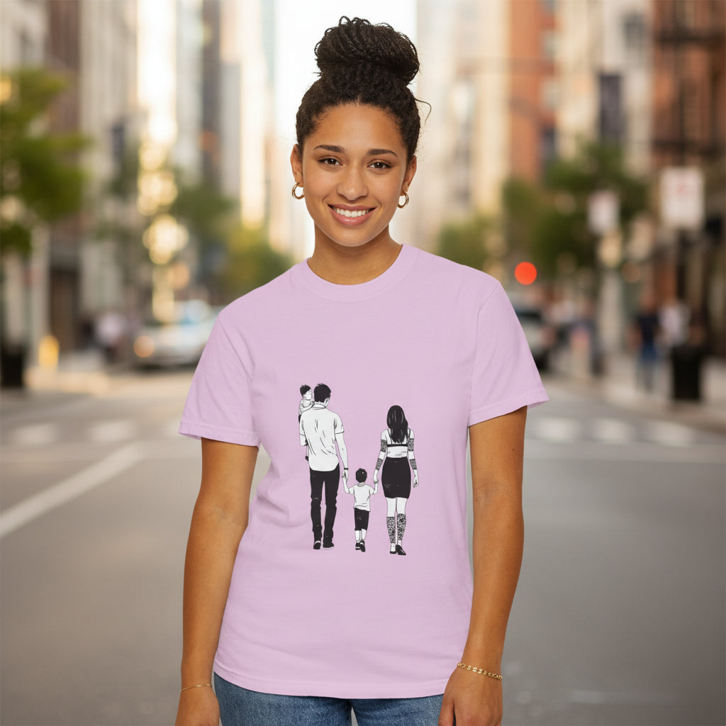 Family Silhouette T-Shirt — Matching Parents & Child Graphic Tee