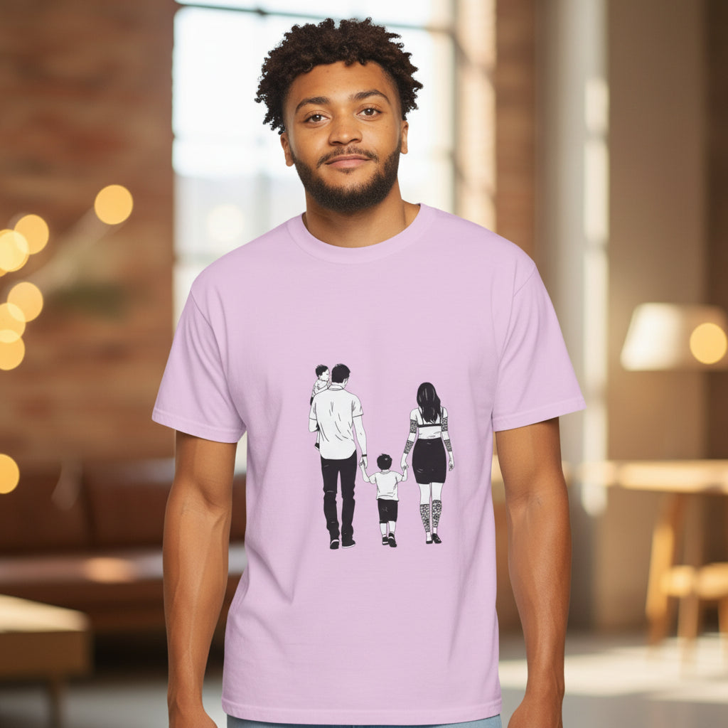 Family Silhouette T-Shirt — Matching Parents & Child Graphic Tee