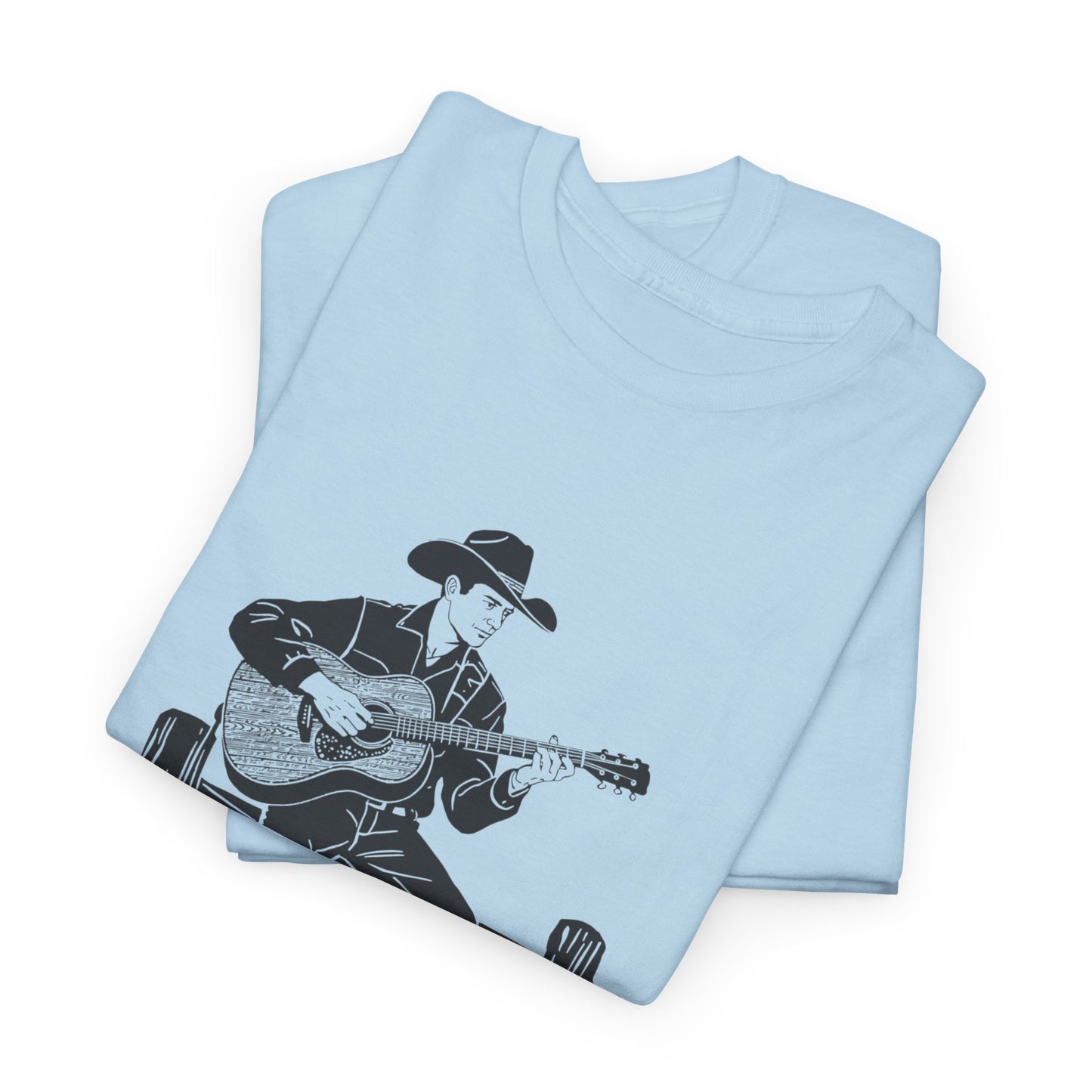 Guitar Cowboy T-Shirt — 'Let the Music Lead You' Country Western Tee