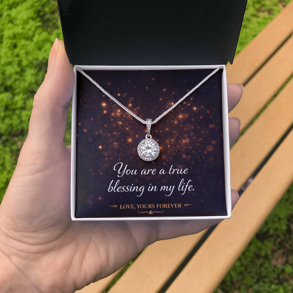 Eternal Hope Necklace - Cushion Cut CZ Crystal Pendant | Romantic Gift for Her