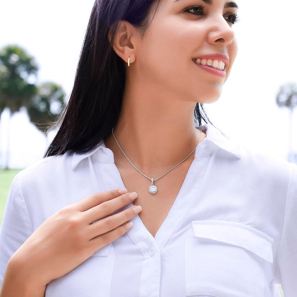 Eternal Hope Necklace - Cushion Cut CZ Crystal Pendant | Romantic Gift for Her