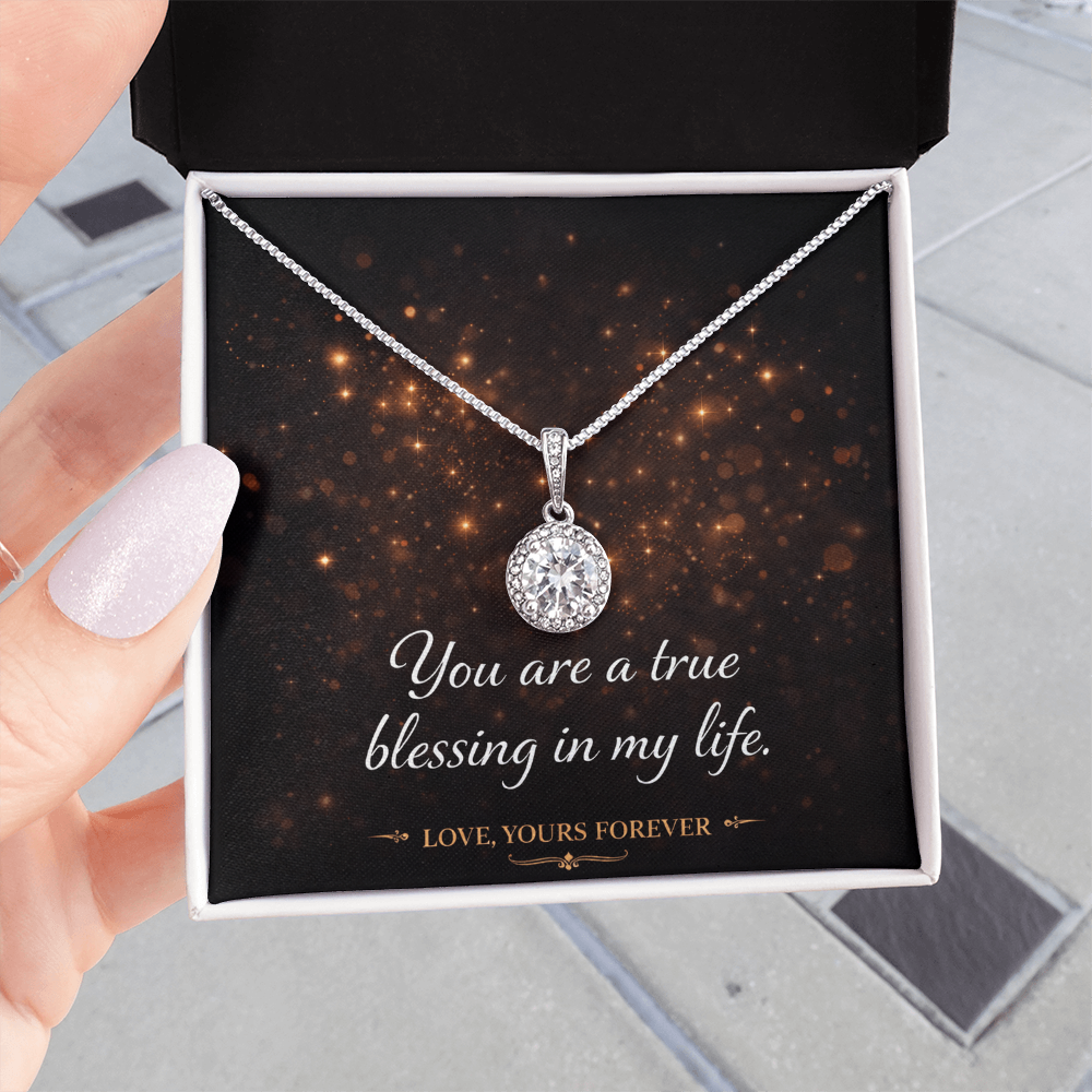 Eternal Hope Necklace - Cushion Cut CZ Crystal Pendant | Romantic Gift for Her