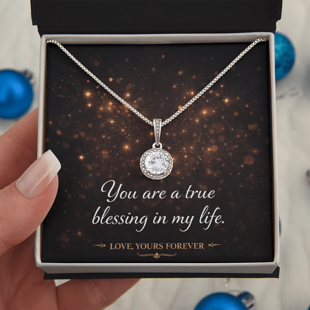 Eternal Hope Necklace - Cushion Cut CZ Crystal Pendant | Romantic Gift for Her