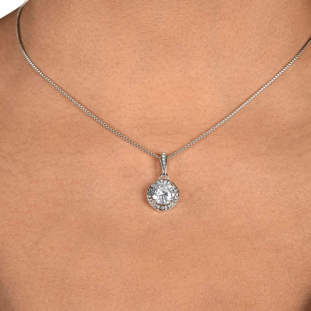 Eternal Hope Necklace - Cushion Cut CZ Crystal Pendant | Romantic Gift for Her