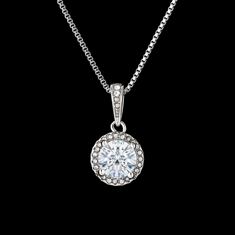 Eternal Hope Necklace - Cushion Cut CZ Crystal Pendant | Romantic Gift for Her