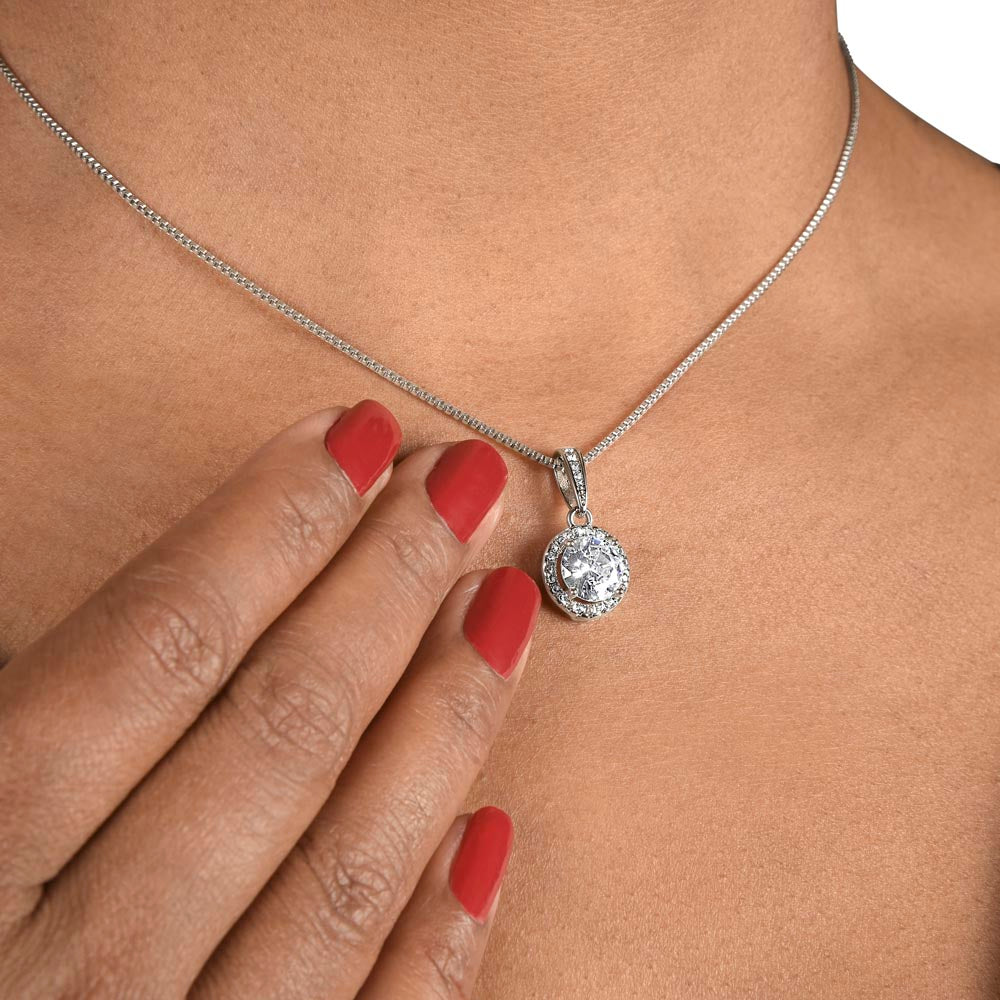 Eternal Hope Necklace - Cushion Cut CZ Crystal Pendant | Romantic Gift for Her