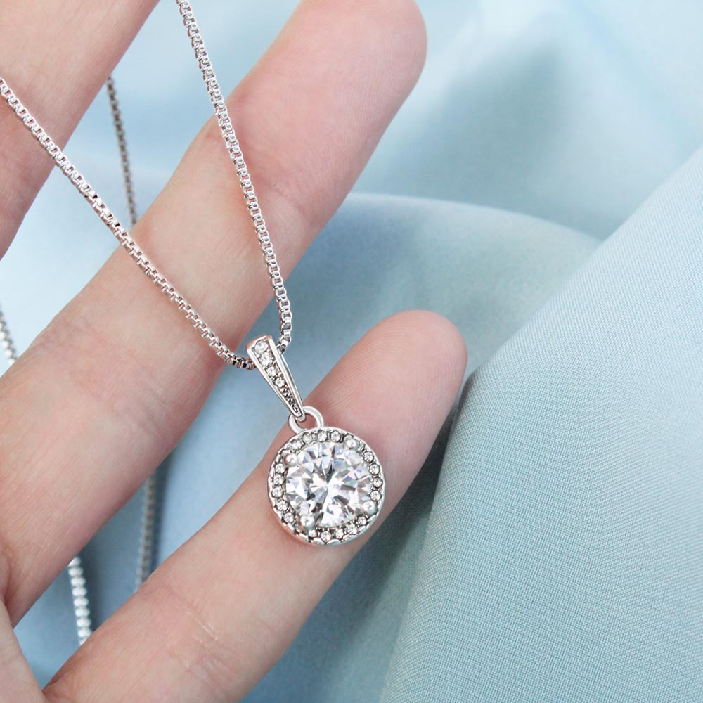 Eternal Hope Necklace - Cushion Cut CZ Crystal Pendant | Romantic Gift for Her
