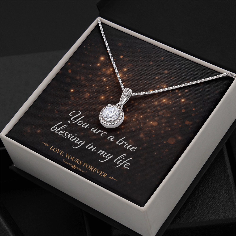 Eternal Hope Necklace - Cushion Cut CZ Crystal Pendant | Romantic Gift for Her