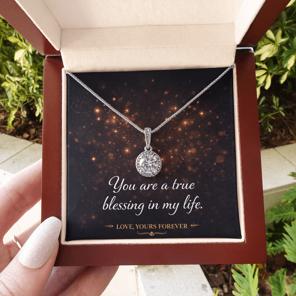 Eternal Hope Necklace - Cushion Cut CZ Crystal Pendant | Romantic Gift for Her
