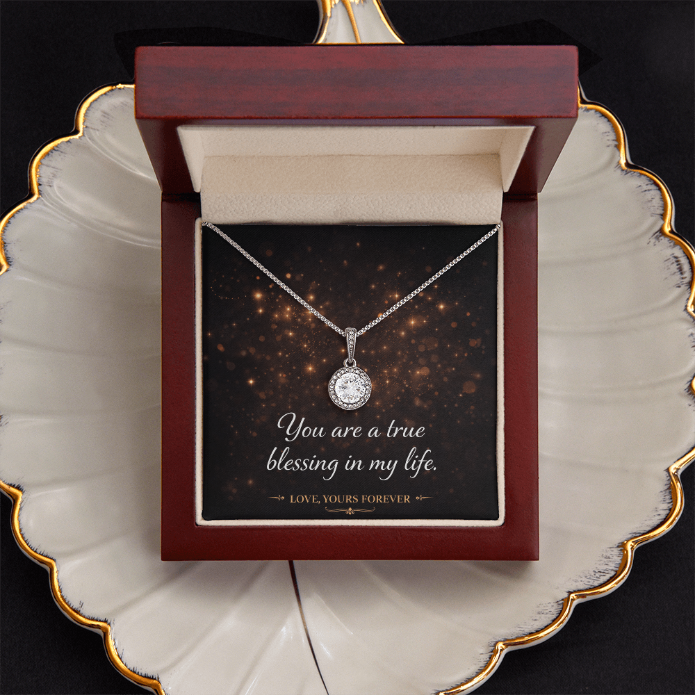 Eternal Hope Necklace - Cushion Cut CZ Crystal Pendant | Romantic Gift for Her