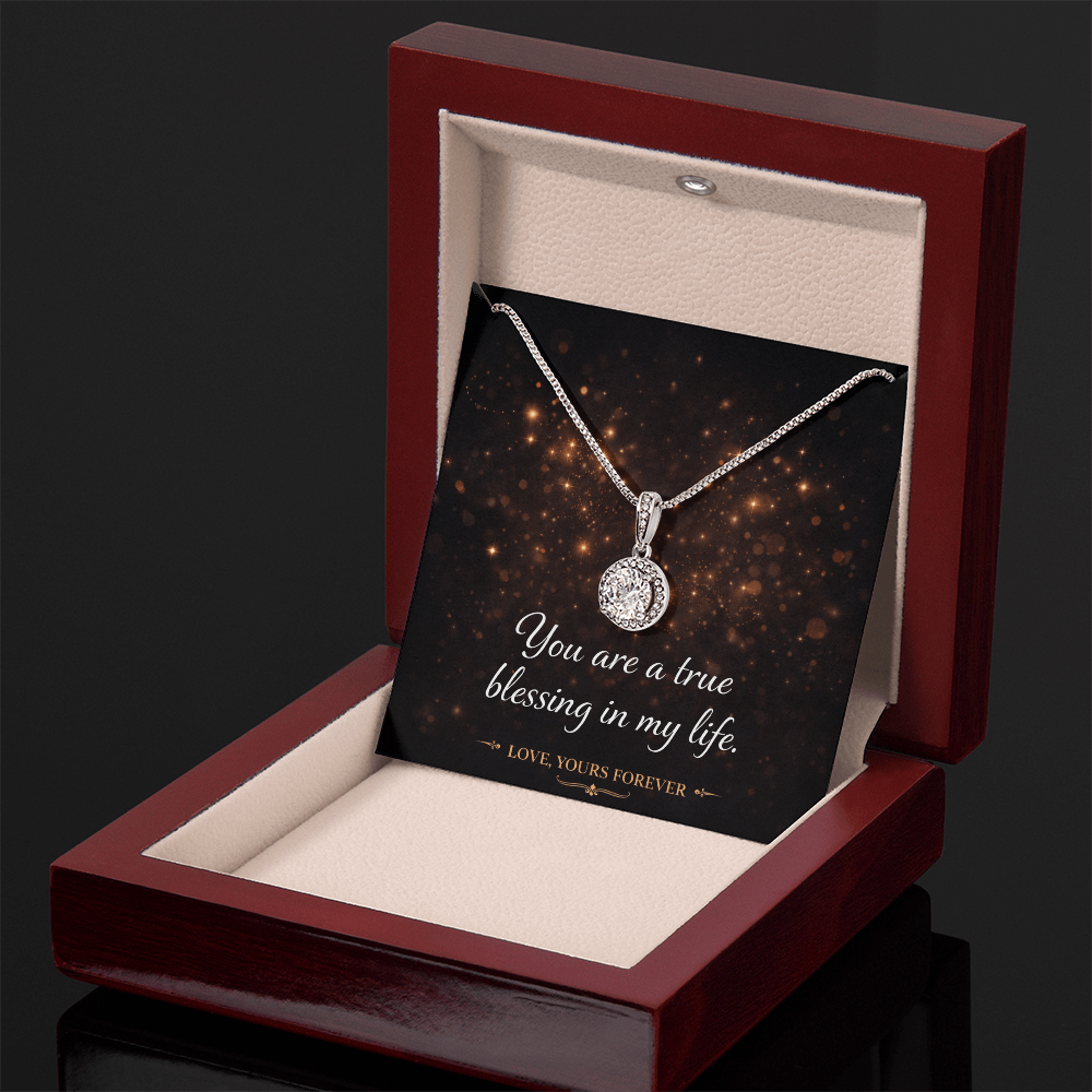Eternal Hope Necklace - Cushion Cut CZ Crystal Pendant | Romantic Gift for Her