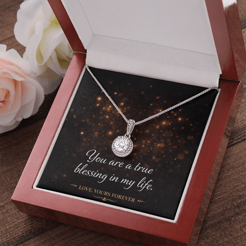 Eternal Hope Necklace - Cushion Cut CZ Crystal Pendant | Romantic Gift for Her