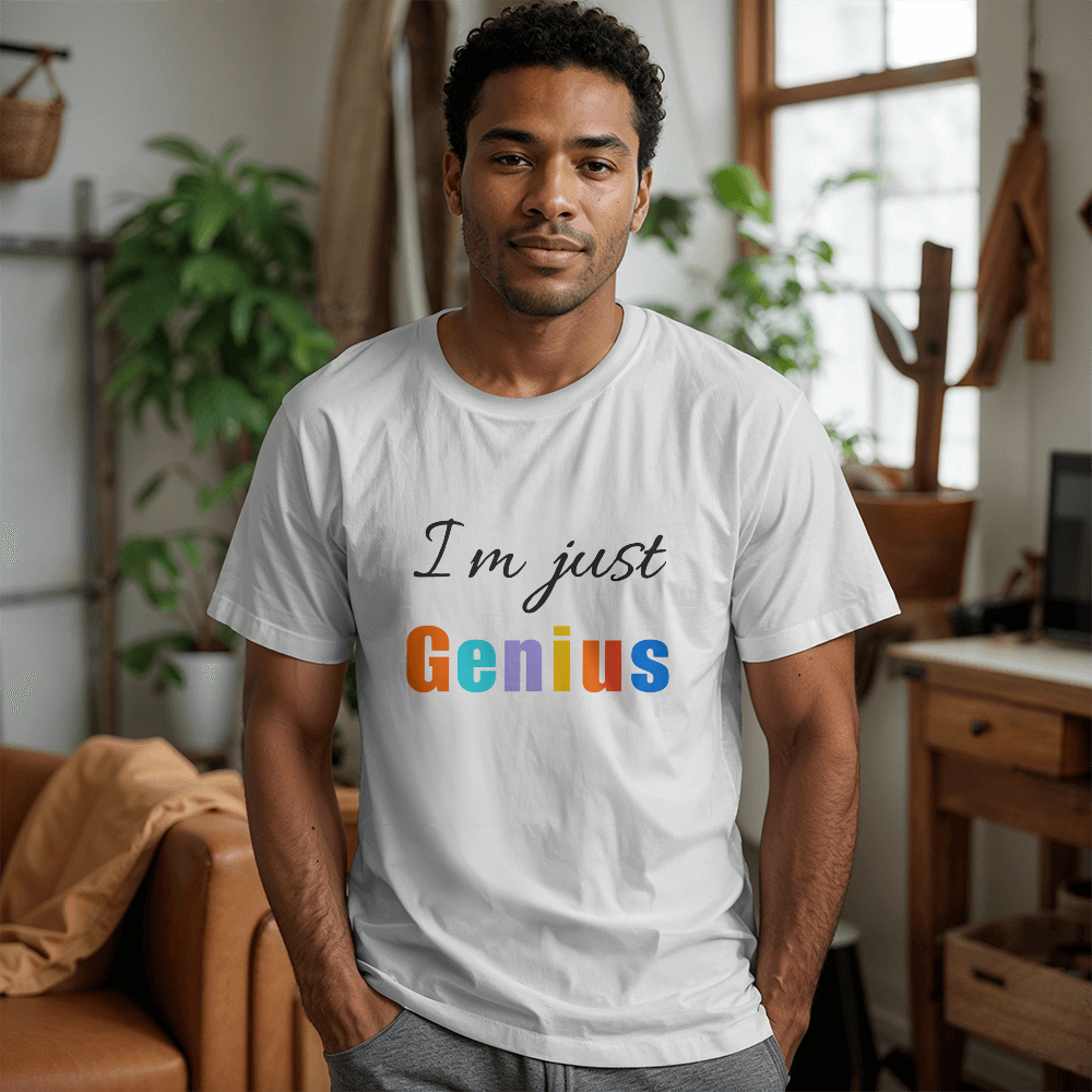 Cool Funny Quote T-Shirt for Men & Women | “I'm Just Genius” Design