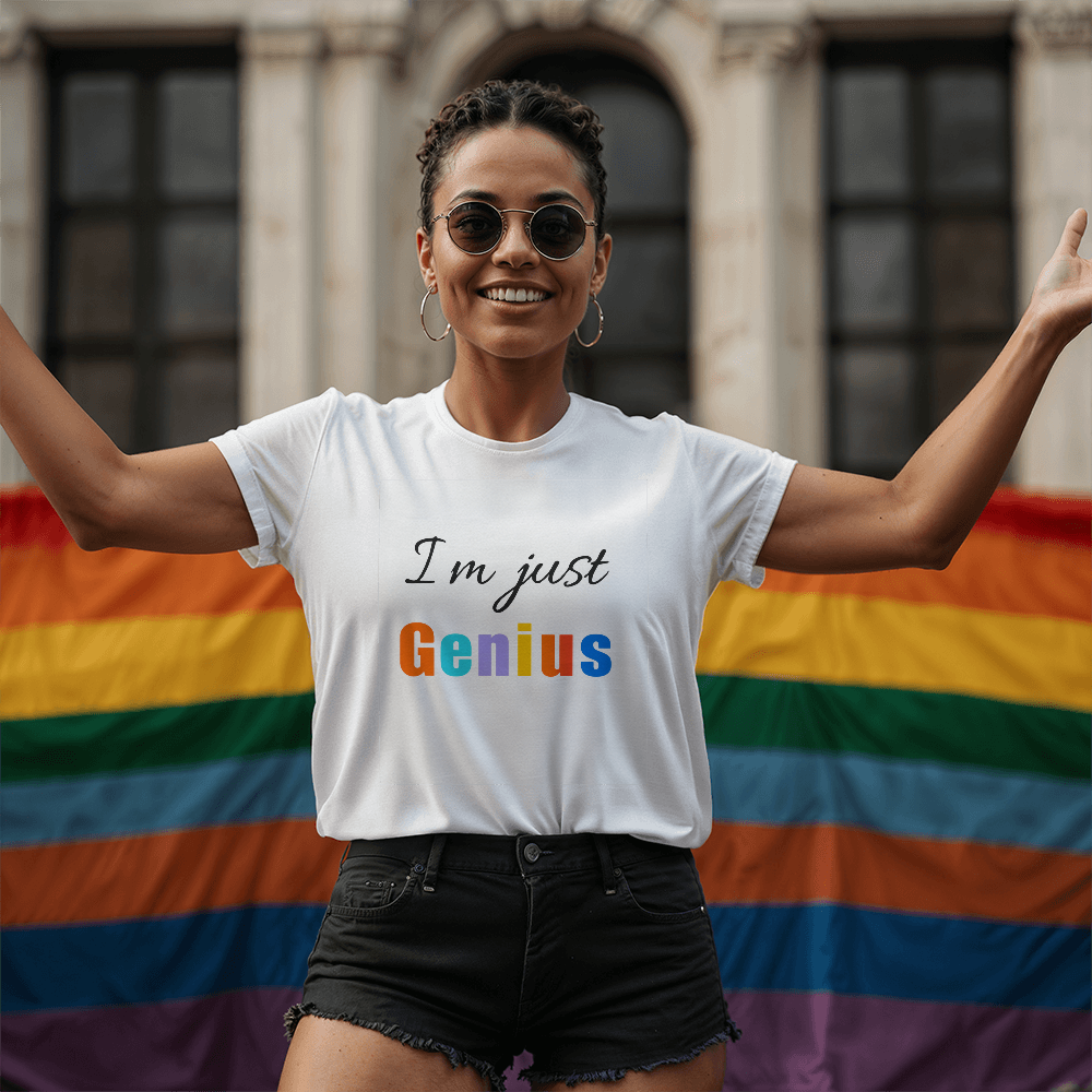 Cool Funny Quote T-Shirt for Men & Women | “I'm Just Genius” Design