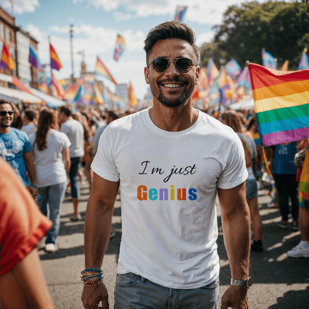 Cool Funny Quote T-Shirt for Men & Women | “I'm Just Genius” Design