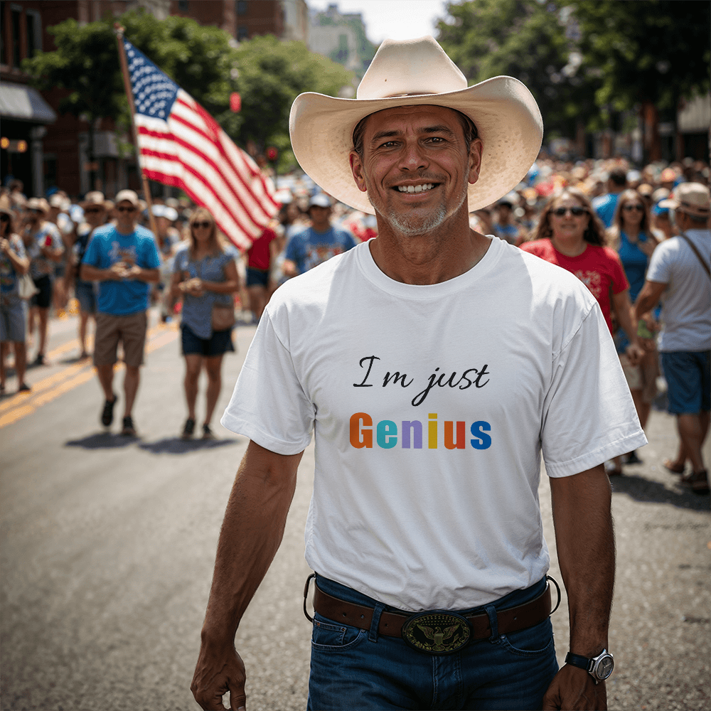 Cool Funny Quote T-Shirt for Men & Women | “I'm Just Genius” Design