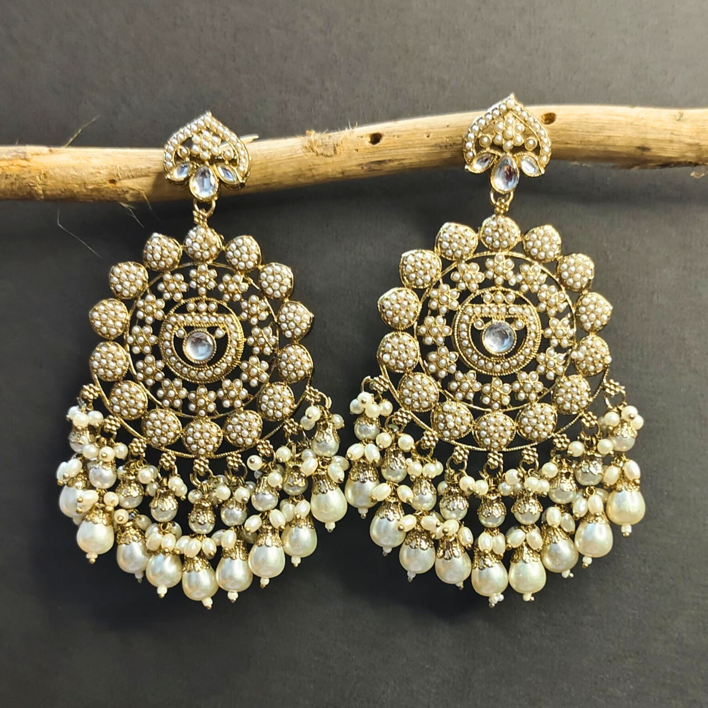 Chandbali Earrings: Indian Ethnic Wedding Jewelry with Beads