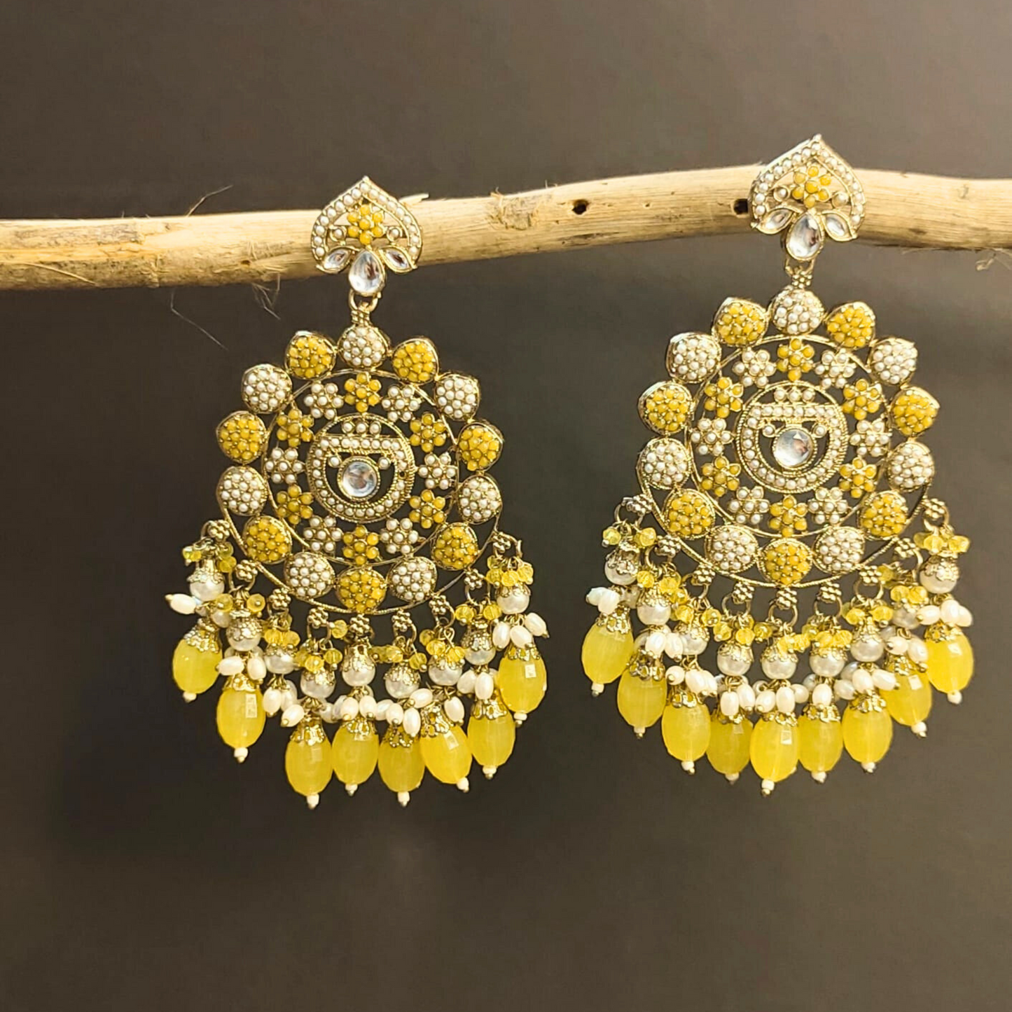 Chandbali Earrings: Indian Ethnic Wedding Jewelry with Beads